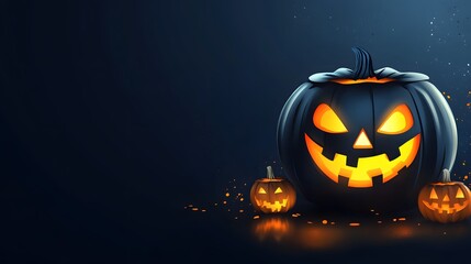 halloween pumpkin on a dark background