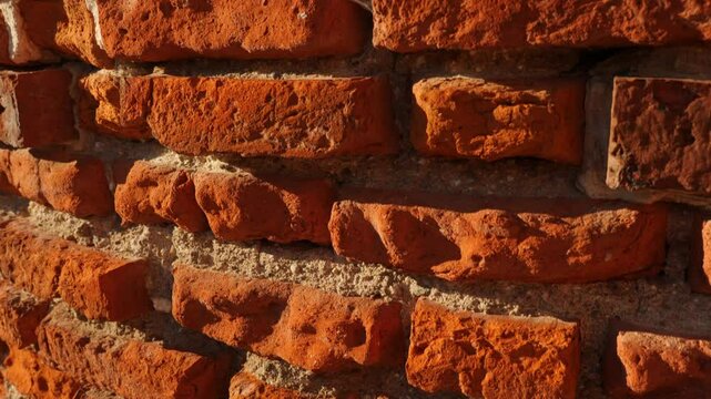Close-up of weathered bricks, showcasing historical charm.
