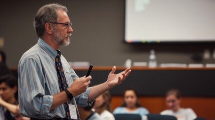 University professor giving a lecture