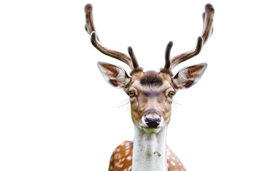 Fototapeta premium Detailed image of a brown deer isolated on a transparent background in ultra high definition, perfect for use in nature guides or educational content about wildlife.