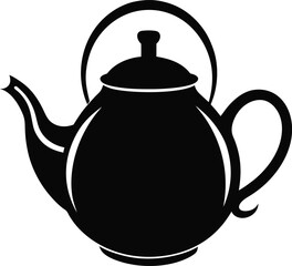 Teapot  icon vector silhouette illustration
