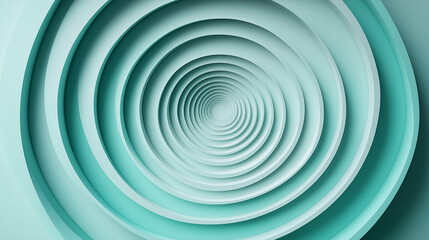 Obraz premium An abstract design with concentric circles of varying sizes. The circles are set against a gradient background transitioning from a light teal to a deeper shade.