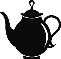 Teapot  icon vector silhouette illustration