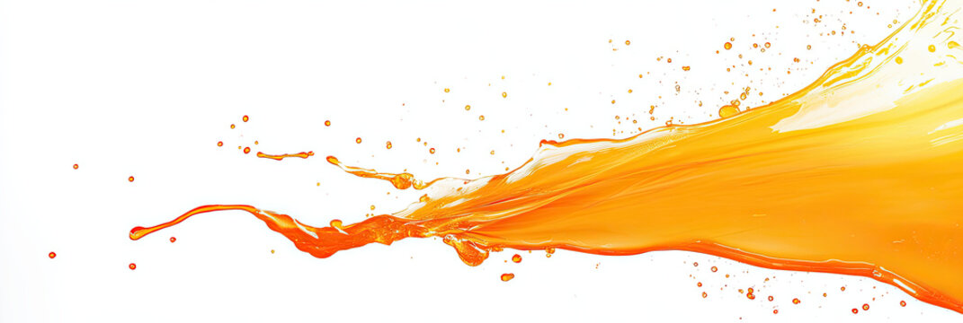 Orange wide banner background with Orange ribbon design