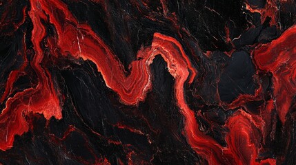 Red and black marble texture generative ai