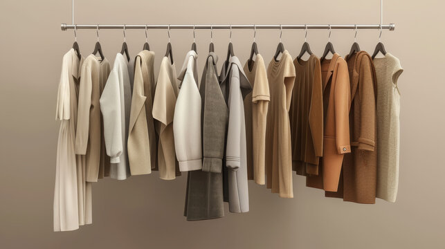 Image of a trendy autumn fashion collection with a minimalist touch. 