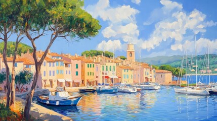 Saint-Tropez village on the French Riviera