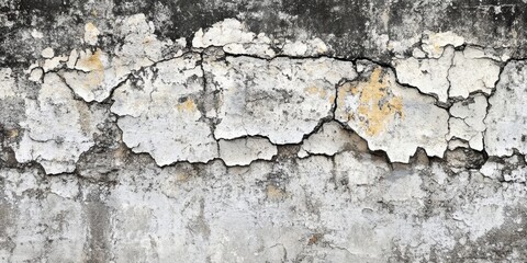 Fototapeta premium Cracked Concrete Wall Texture in Grayscale