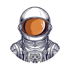 Astronaut Helmet with Orange Visor Design