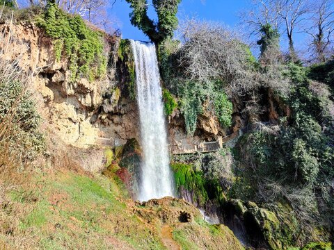 Photo of the stunning waterfalls of Edessa, it is one of the most famous natural attractions in northern Greece, located in the city of Edessa in Central Macedonia. 