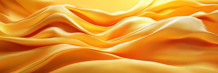 Obraz premium Soft Yellow Drapery Waves Abstract Texture