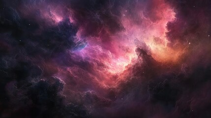 Obraz premium Stary night cosmos. Universe science astronomy. Colorful space galaxy cloud nebula. Illustration for cover, card, postcard, interior design, banner, poster, brochure or presentation.