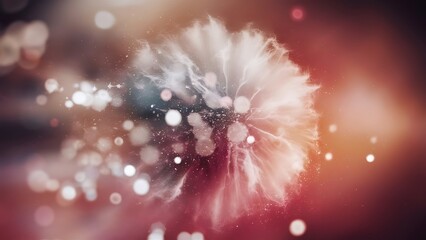 Fototapeta premium White silver and pink abstract bokeh lights. defocused background