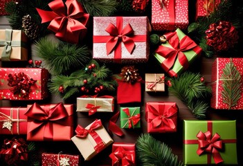 vibrant holiday gift displays featuring colorful unique festive decorations joyful seasonal experience, wrap, celebration, bright, box, package, theme, design