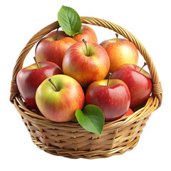 A basket full of apples and pure fruits with a transparent design