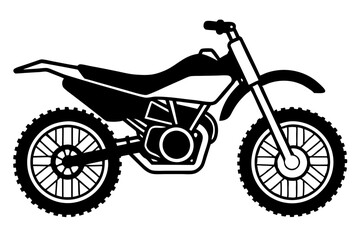 Fototapeta premium Dirt Bike Silhouette, Off-road Motocross Dirt bike Vector Illustration 