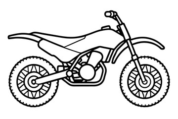 Dirt Bike Silhouette, Off-road Motocross Dirt bike Vector Illustration
