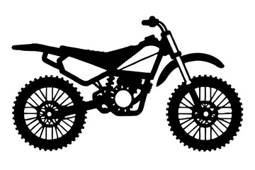 Obraz premium Dirt Bike Silhouette, Off-road Motocross Dirt bike Vector Illustration 