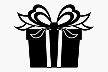  Gift silhouette black vector art illustration