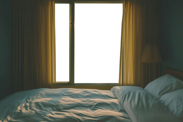 Fototapeta premium PNG Stunning sea landscape window furniture horizon.