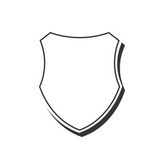 Line Security shield sign icon. vector illustration