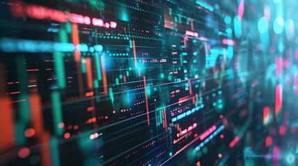 Obraz premium digital stock market trading screen