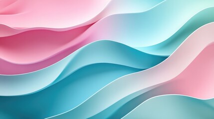 Obraz premium Colorful Abstract Wave Pattern with Soft Pastel Gradient Background