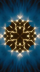 Fototapeta premium Lights on blue background.