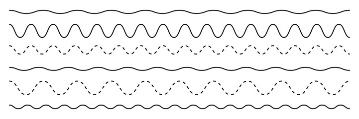 Set of Wave line vector Collection . Zigzag line. vector Illustration.