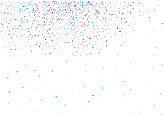 Christmas, new year, birthday party card or banner template with abstract silver elements background. Falling down scattered iridescent confetti background. Vector illustration