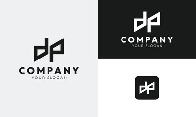 Minimal Vector Lettermark Logo Design with Letters DP
