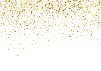 Christmas, new year blank space card template with abstract golden star shaped scattered confetti background