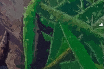 Oil paintings and various flowers, tigers, leaves, marine creatures, forests, parrots, bison, beauty