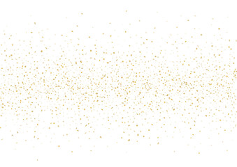Christmas, new year card template with abstract scattered golden confetti background. Blank space template for banners, cards