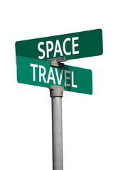 Fototapeta premium space travel sign