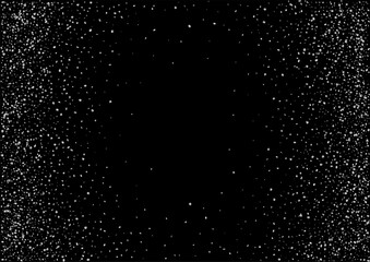 Christmas, new year card template with abstract silver star shaped confetti background.