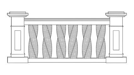 balustrade 2D vector