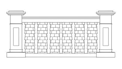 balustrade 2D vector