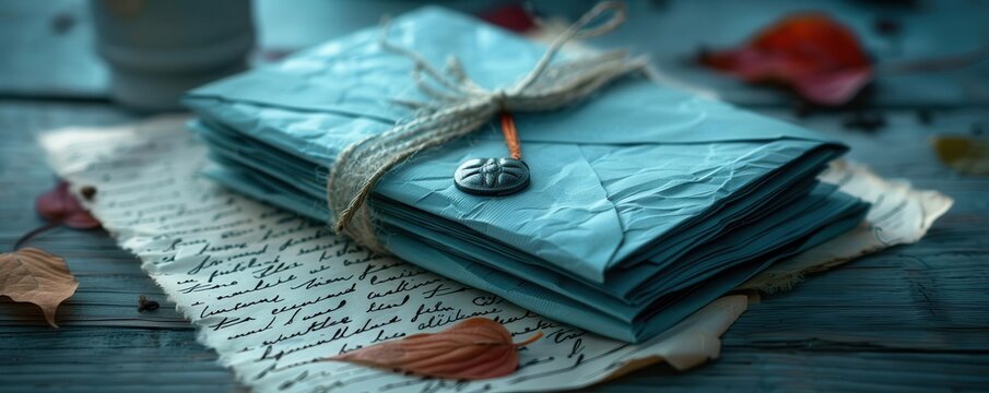 Handwritten letters with vintage paper, nostalgic and elegant, Vintage, Soft tones, Photograph, Personal touch