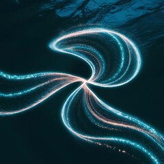 Obraz premium Lights on blue background.