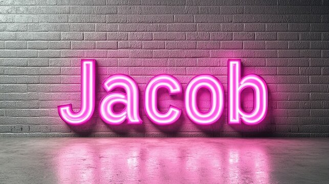 Pink LED personalized name postcard perfect for decor.
