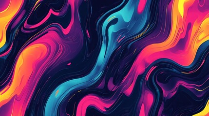 Fototapeta premium Abstract digital art with swirling, vibrant colors.