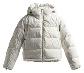 PNG Blank wite down jacket mockup clothing apparel coat.