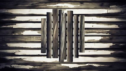 Obraz premium Wooden white grungy striped background