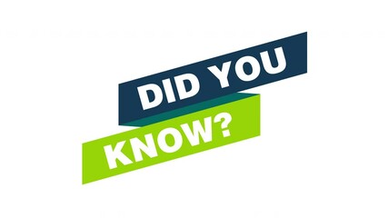 "Did you know?" Animated Banner concept for business