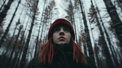 Woman Canadian Maple Forest