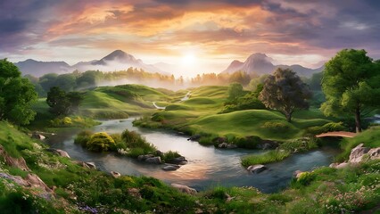 Obraz premium Beautiful nature landscape