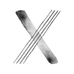 Handcrafted watercolor lowercase letter 