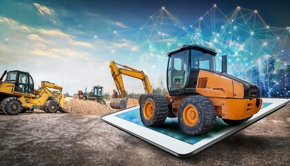 Digital machinery on application for smart construction building process organization