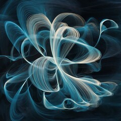 Abstract blue background, beautiful lines and blur